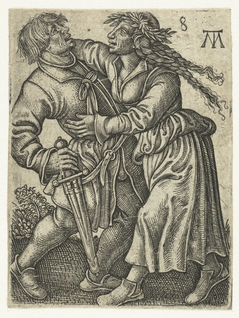 Dancing Peasant Couple by Monogrammist MT