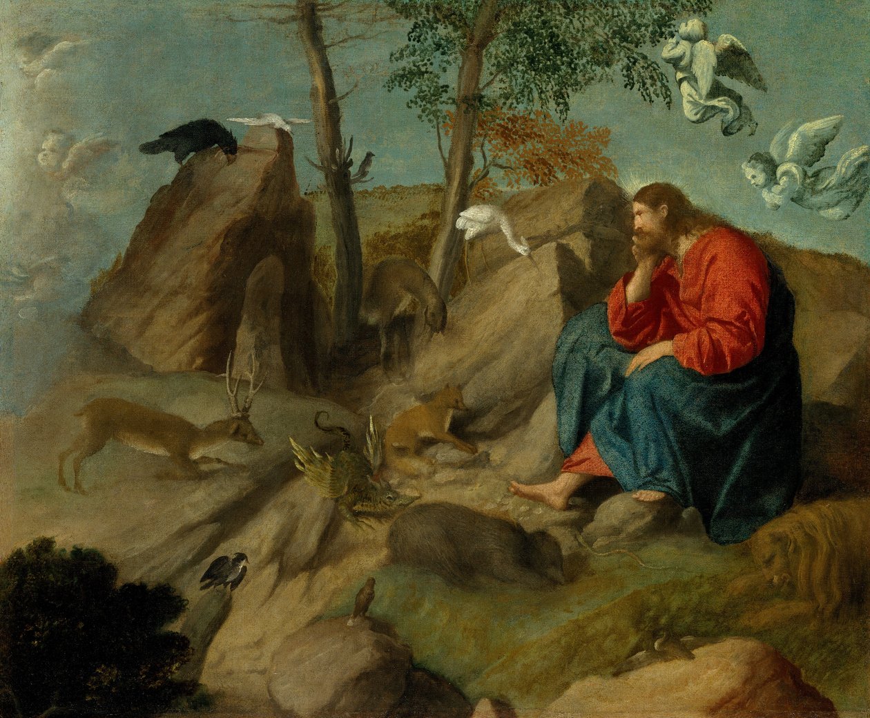 Christ in the Wilderness by Moretto da Brescia