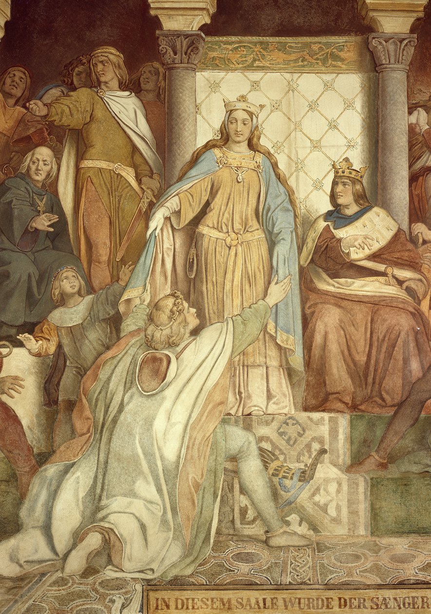 (detail) Der Saengerkreis, Wartburg Castle by Moritz Ludwig von Schwind