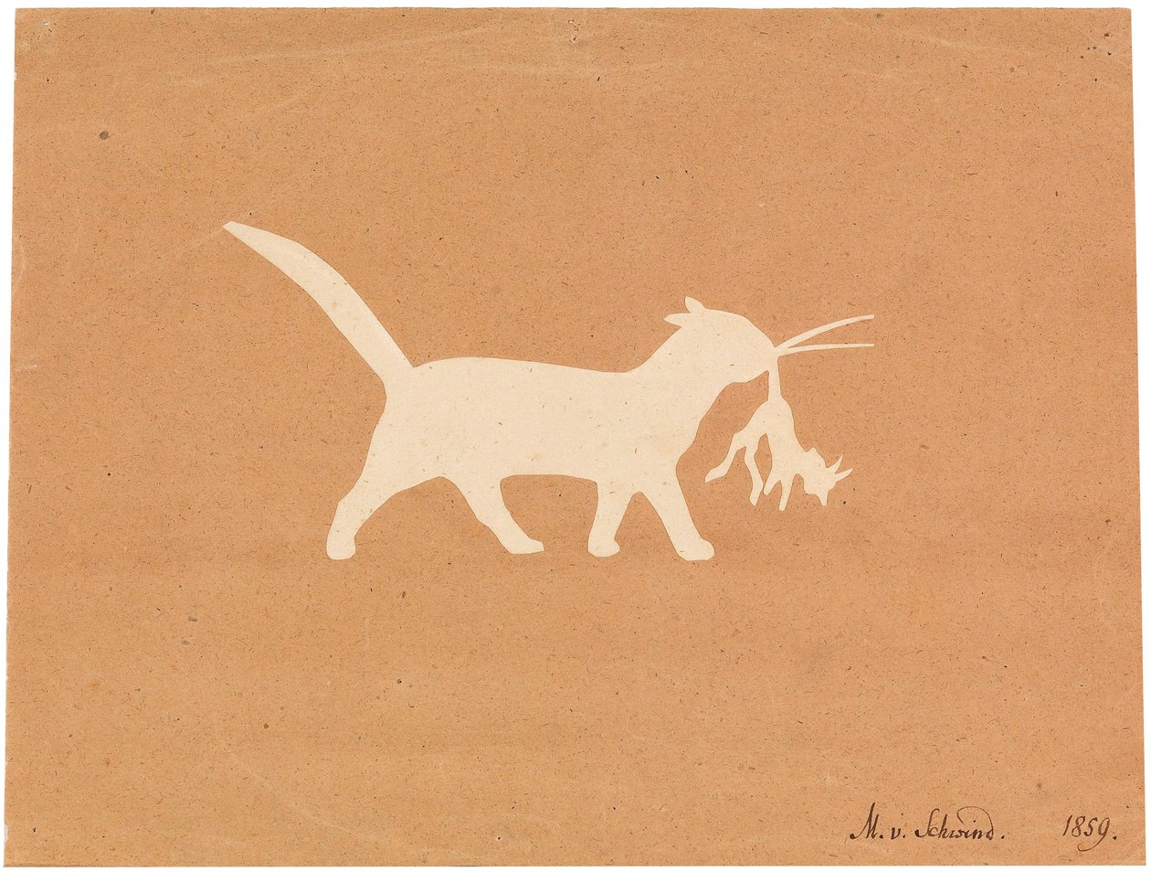 Cat little devil, 1859 by Moritz Ludwig von Schwind