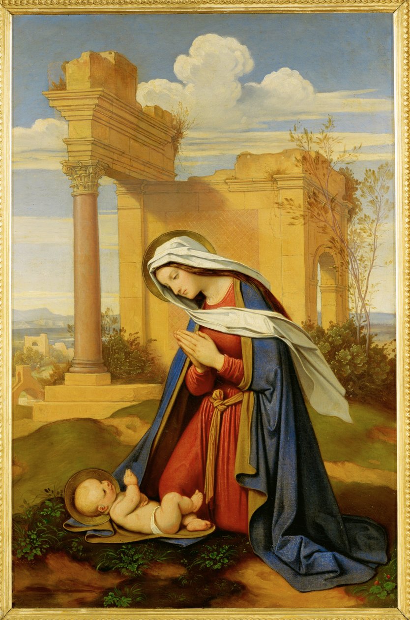 The Virgin Mary Adoring the Child by Moritz Ludwig von Schwind
