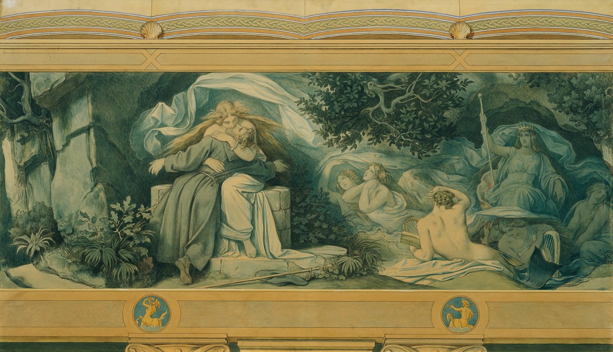 The Beautiful Melusine: X. The Reunion by Moritz Ludwig von Schwind