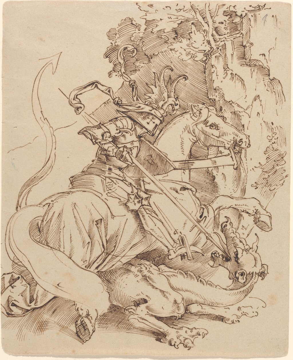 Saint George and the Dragon by Moritz Ludwig von Schwind