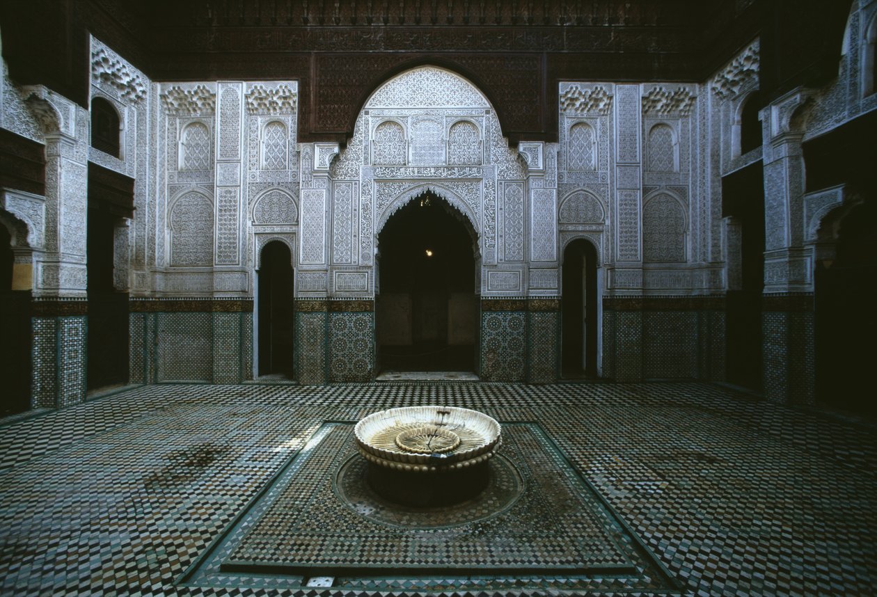 Madrasa Bou Inania, courtyard by Moroccan School