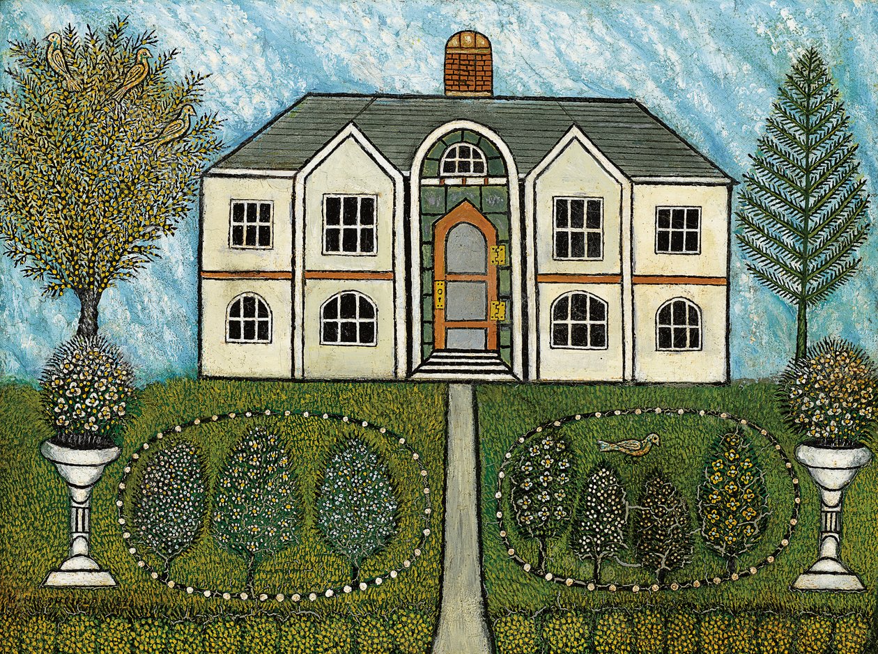 Home with Water Fountains by Morris Hirshfield