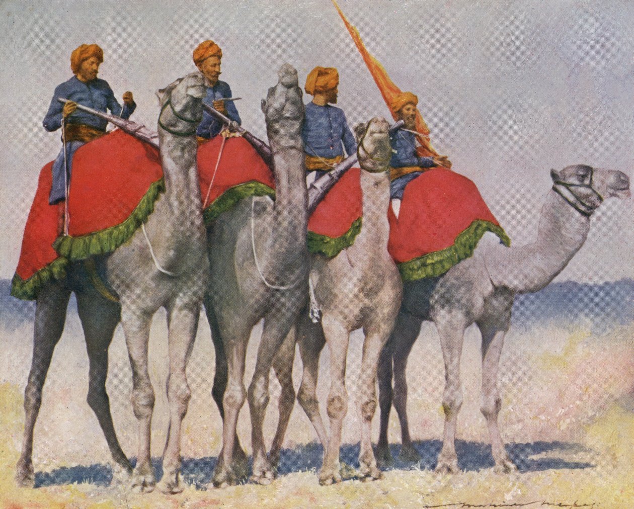 Indian camel cavalry by Mortimer Ludington Menpes