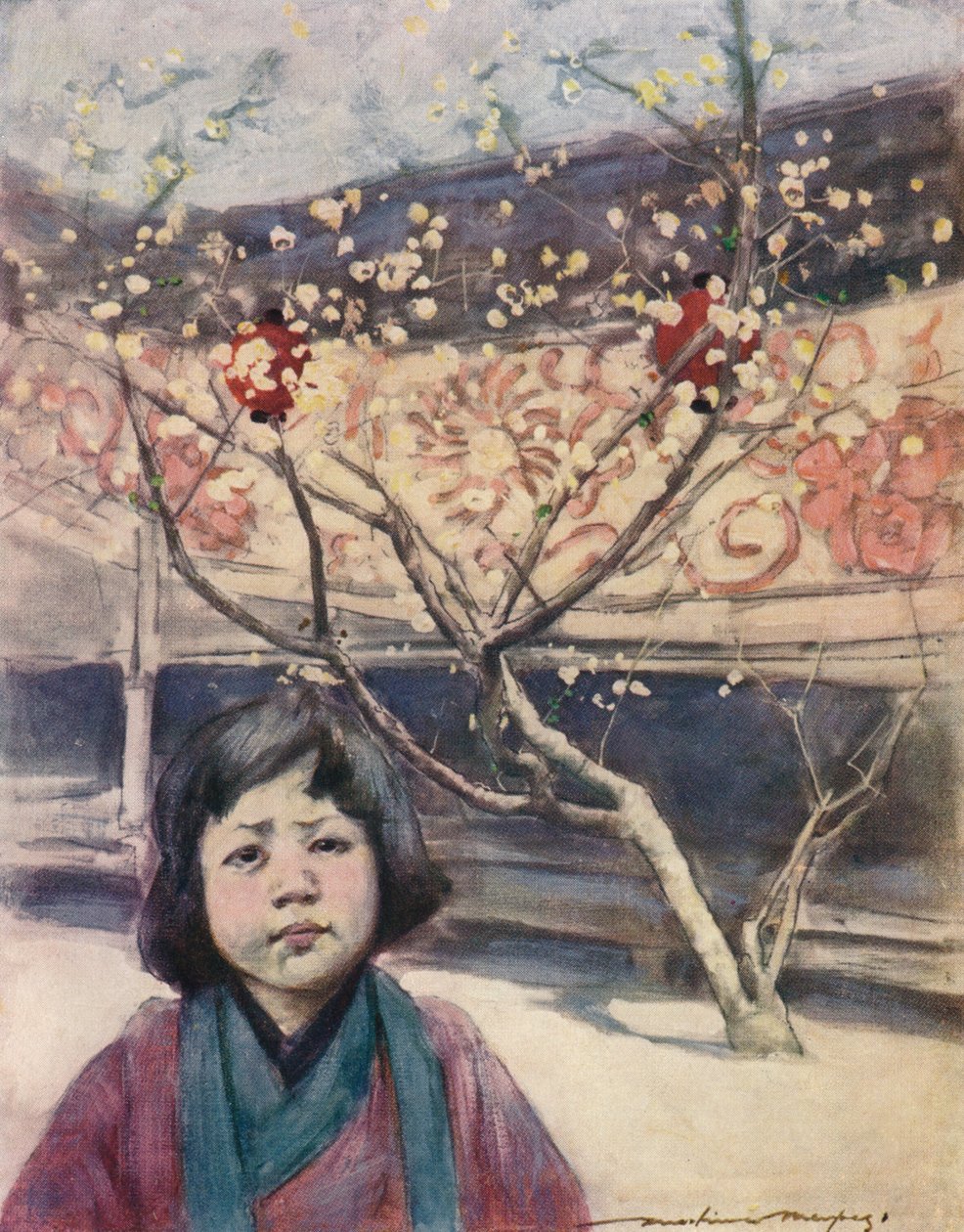 A Japanese Girl in Plum-Colour, c1887, 1901 by Mortimer L Menpes