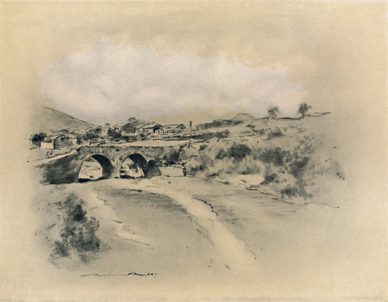 A Mexican Village, 1903 by Mortimer L Menpes