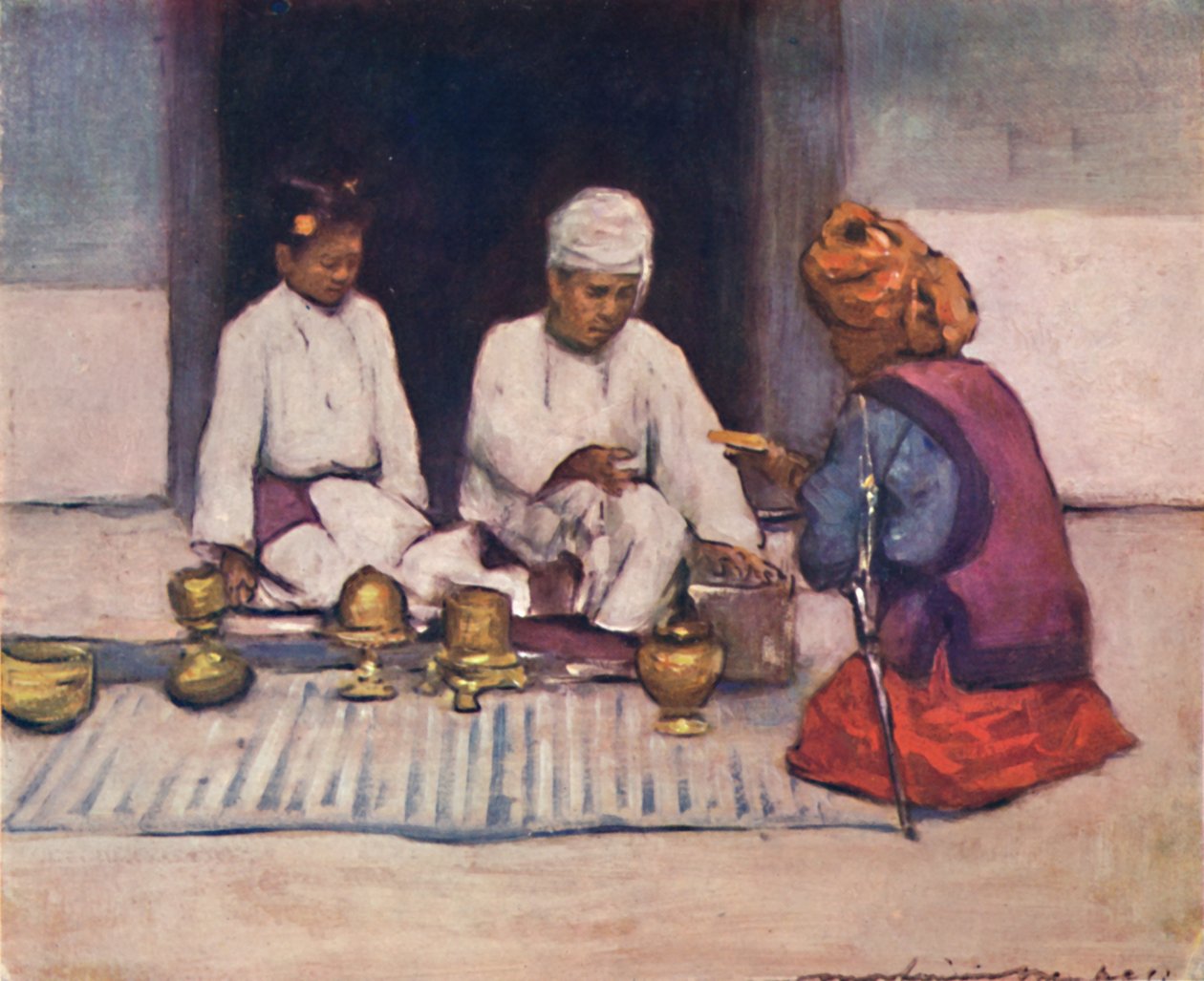A Shan Chief and his Wife by Mortimer L Menpes