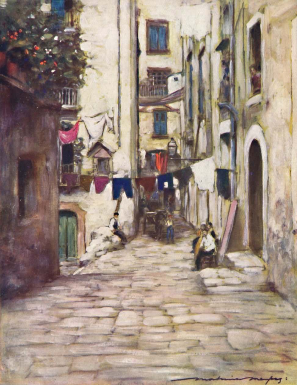 A Street in Naples, 1903 by Mortimer L Menpes