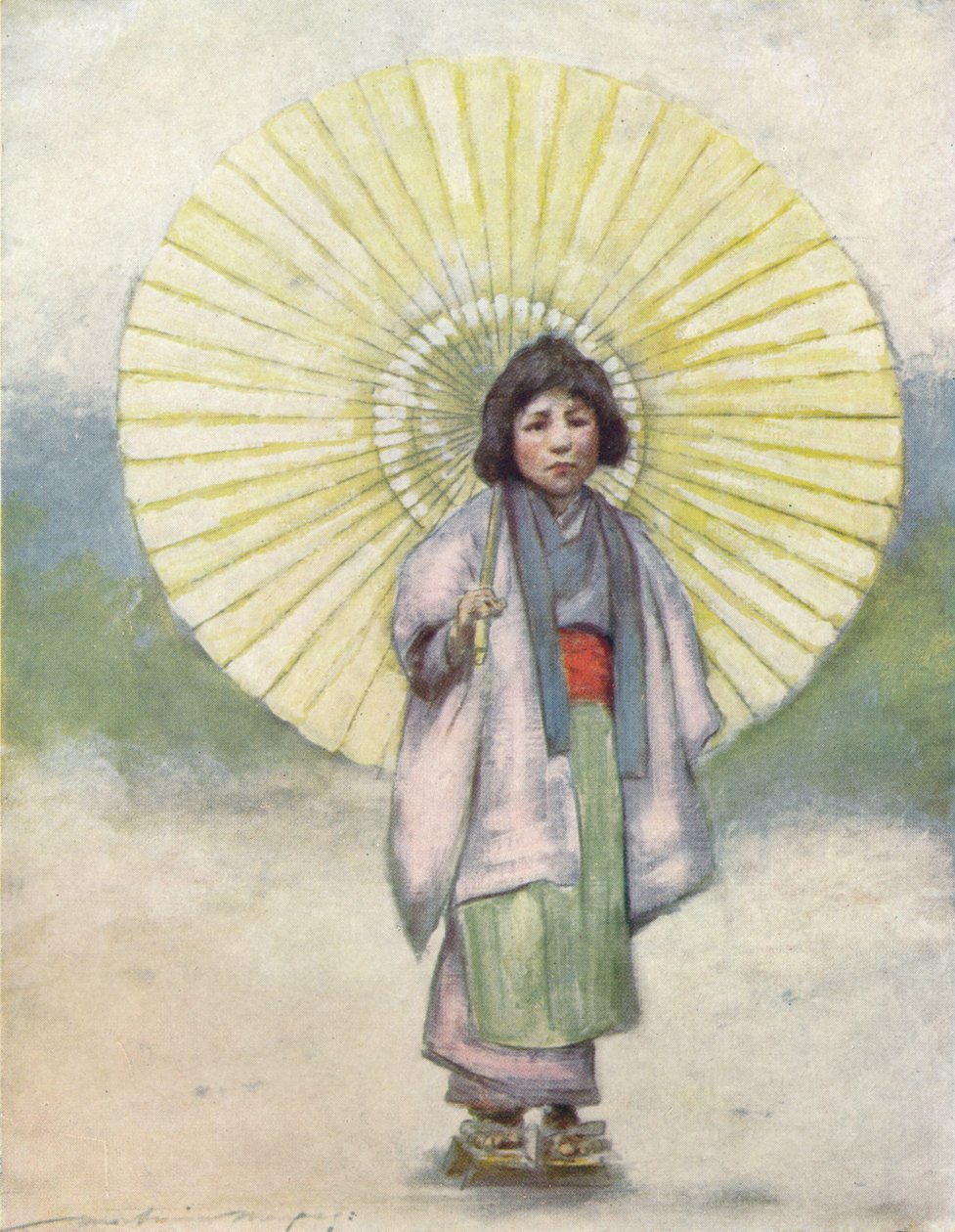 The Child and the Umbrella by Mortimer L Menpes