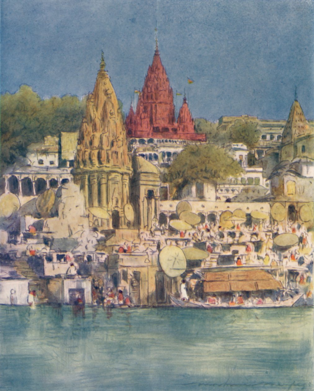 A River Festival at Benares by Mortimer Ludington Menpes
