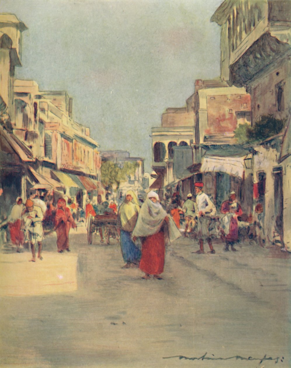 A Side Street in Agra, 1905 by Mortimer Ludington Menpes