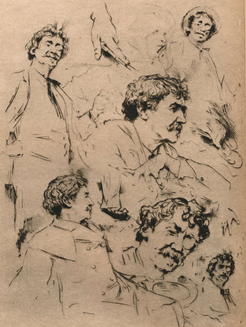 Studies of James McNeill Whistler, c1886, 1903 by Mortimer Ludington Menpes