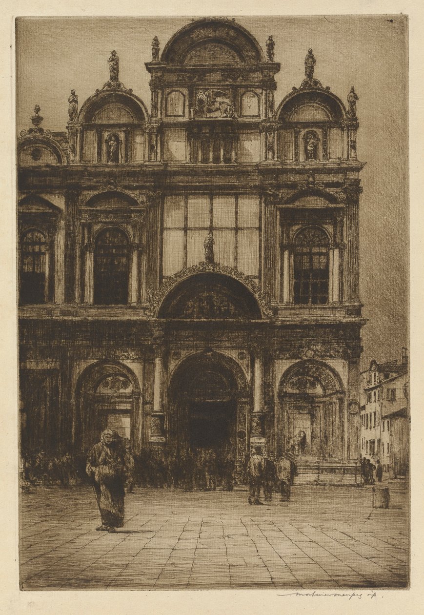 Façade of the Scuola di San Marco, Venice by Mortimer Menpes