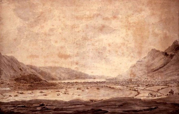 Panoramic View of Derwentwater and the Vale of Keswick (detail) by Moses Griffith