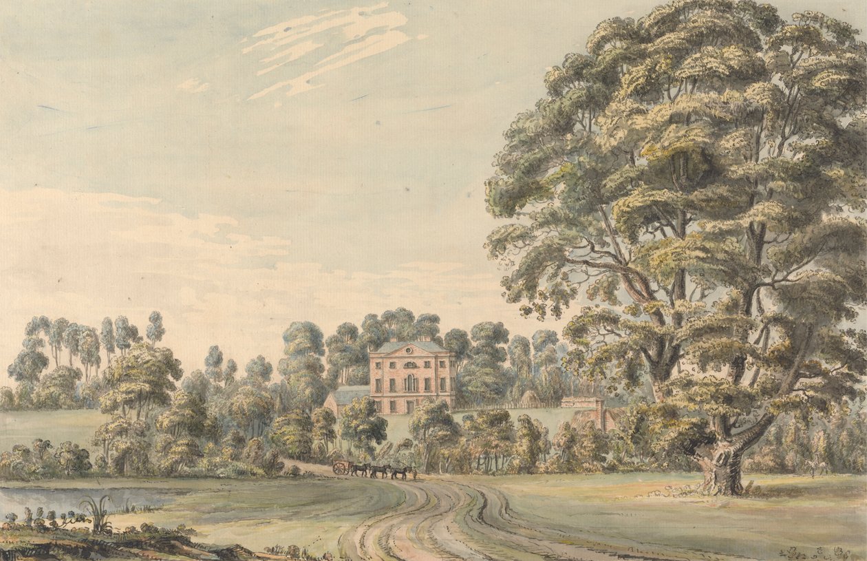 Bevere House near North Claines, Worcestershire by Moses Griffith