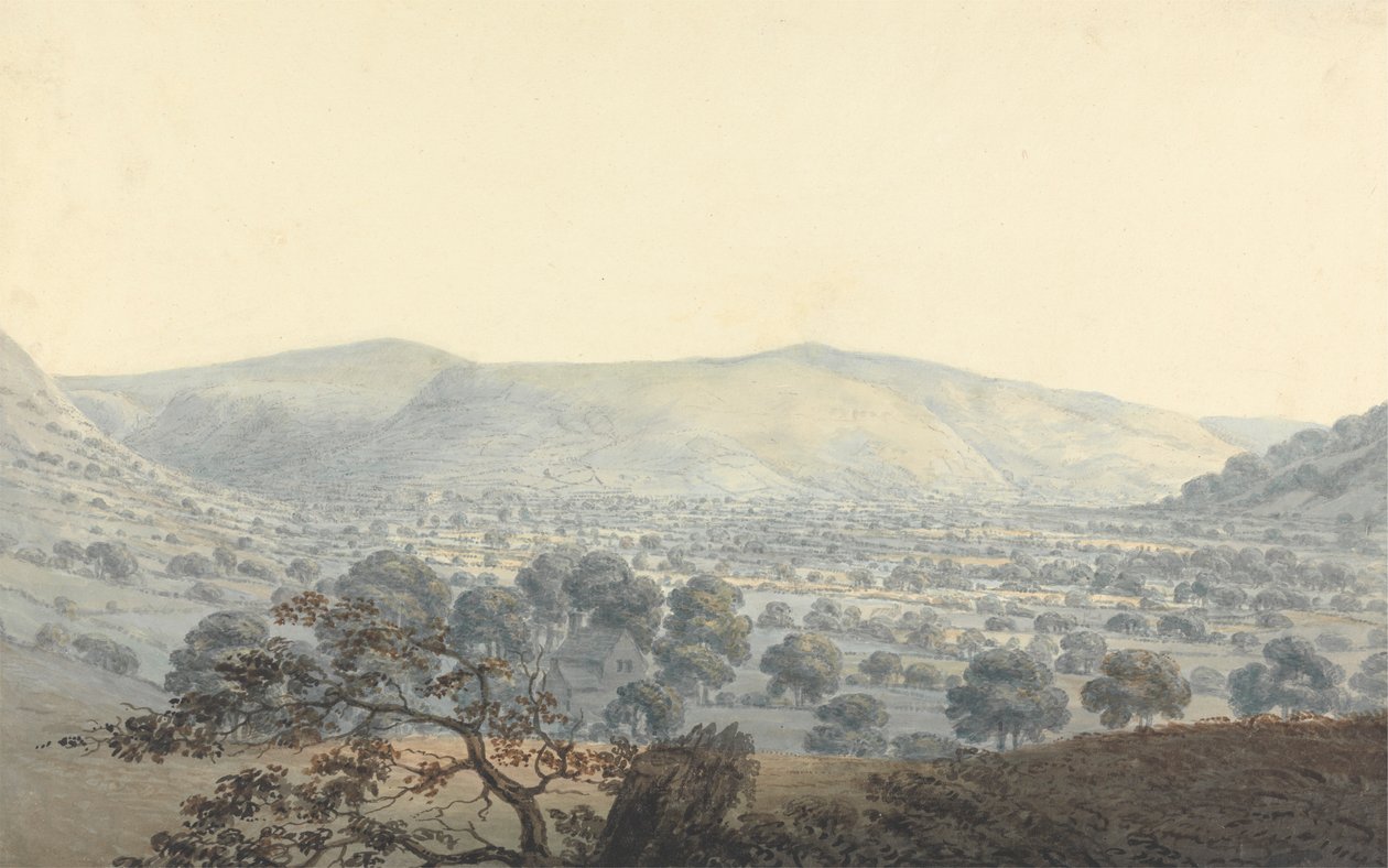 Distant view of Llandrillo by Moses Griffith