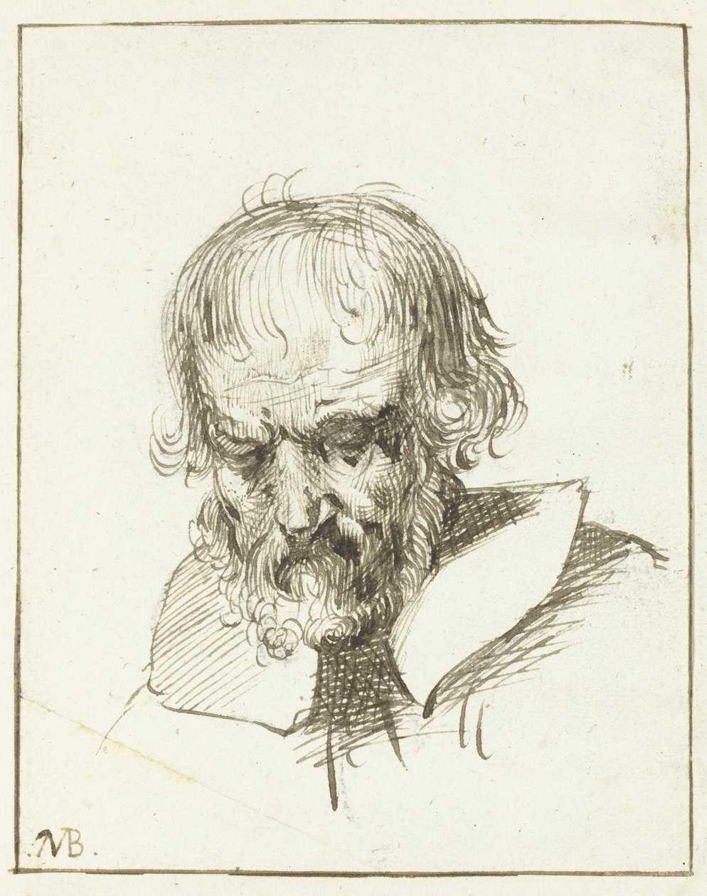 Head of an Old Man by Moses Ter Borch