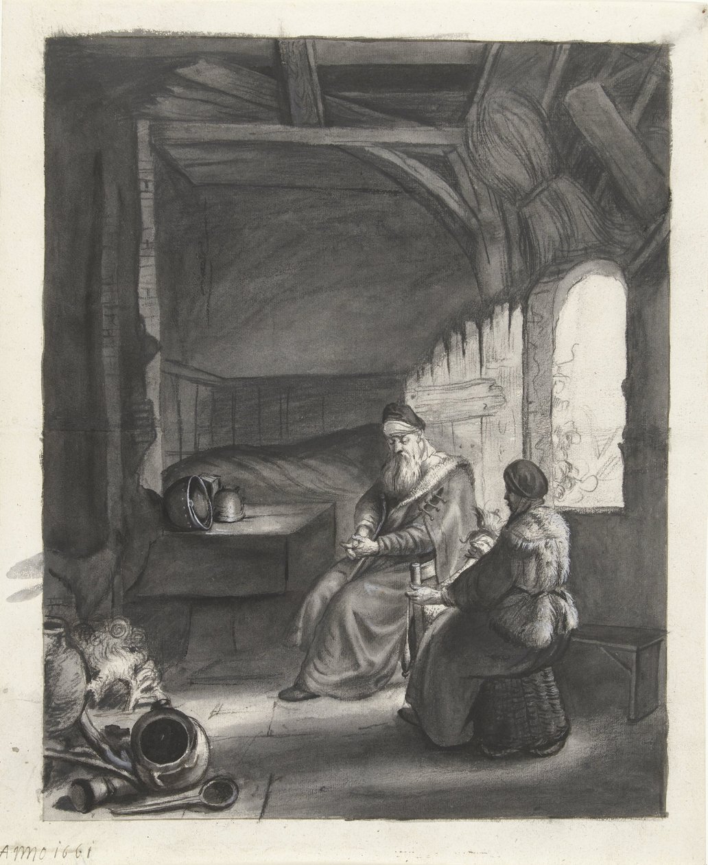 Tobit and Anna by Moses Ter Borch