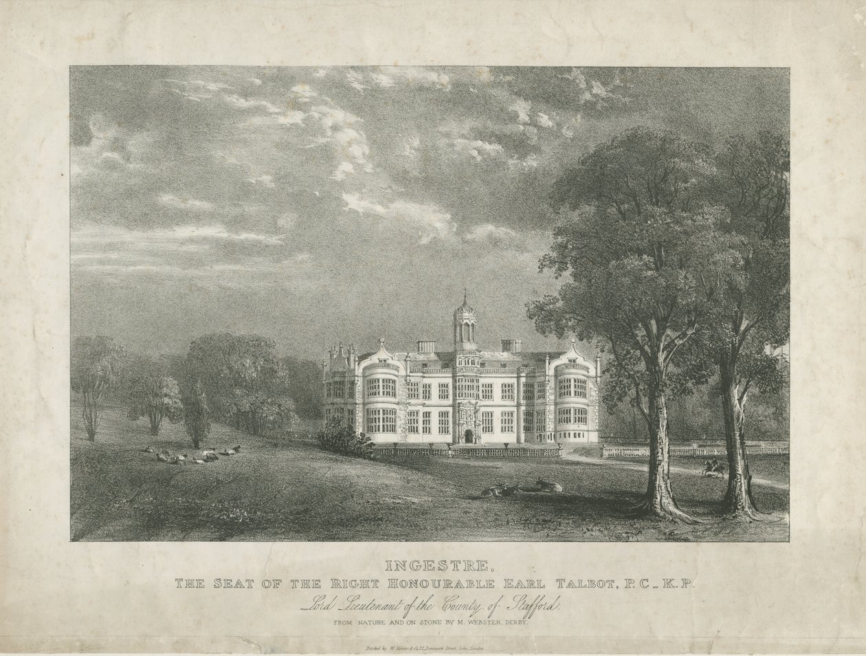 Ingestre Hall by Moses Webster