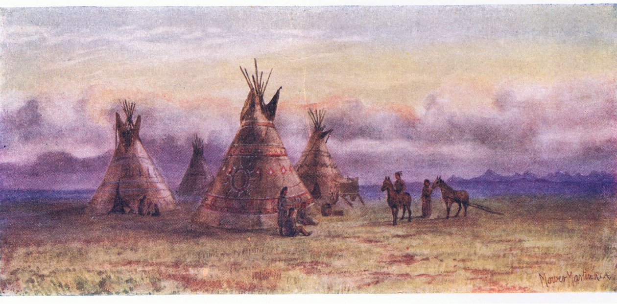 Native American Wigwams by Mower Martin