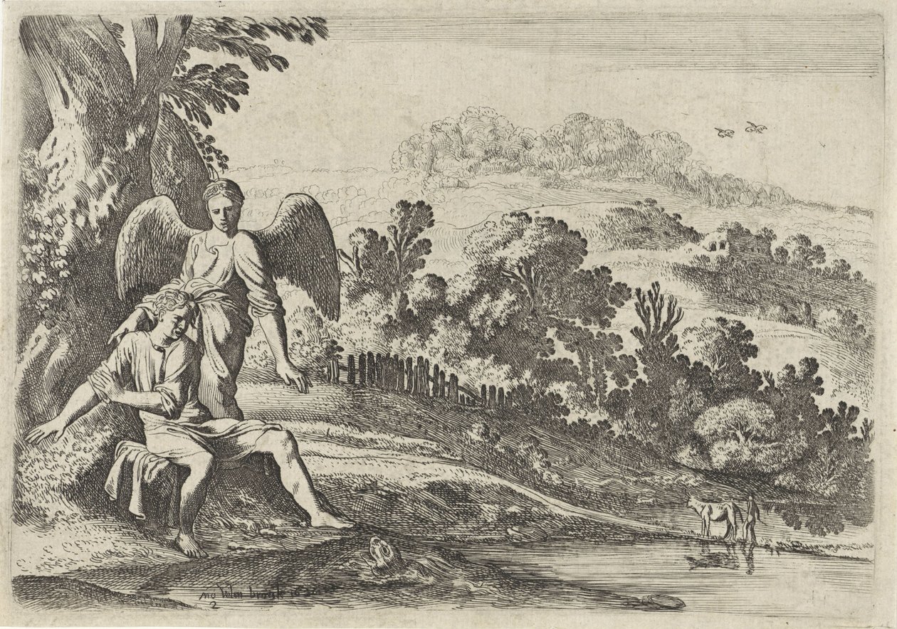 Tobias Frightened by the Fish by Moyses van Wtenbrouck