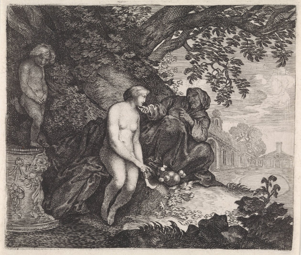 Vertumnus Tries to Seduce Pomona by Moyses van Wtenbrouck