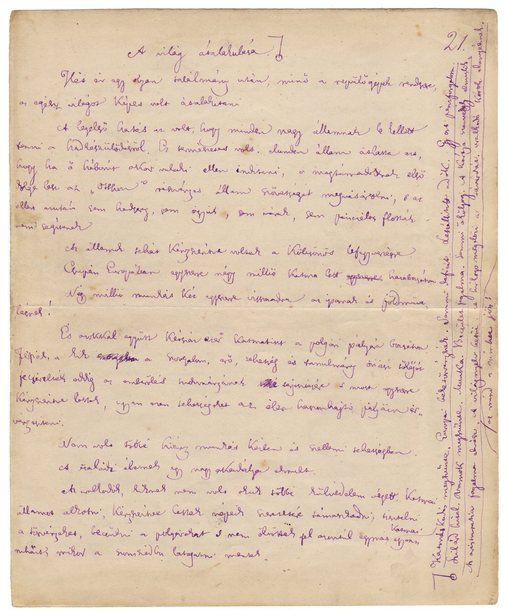 The 21st Page of the Novel of the Next Century by Mór Jókai