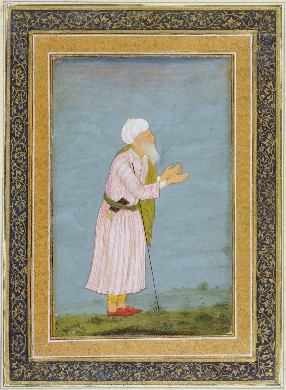 A Muslim Religious Figure, from the Small Clive Album by Mughal School