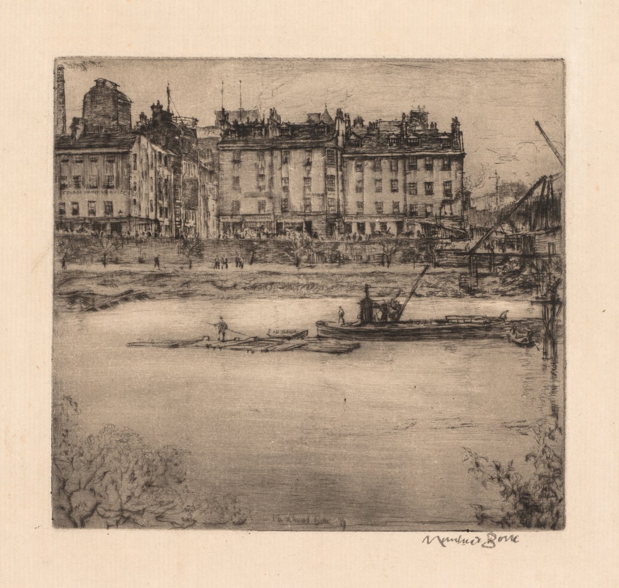 Etchings of Glasgow: Gorbals by Muirhead Bone