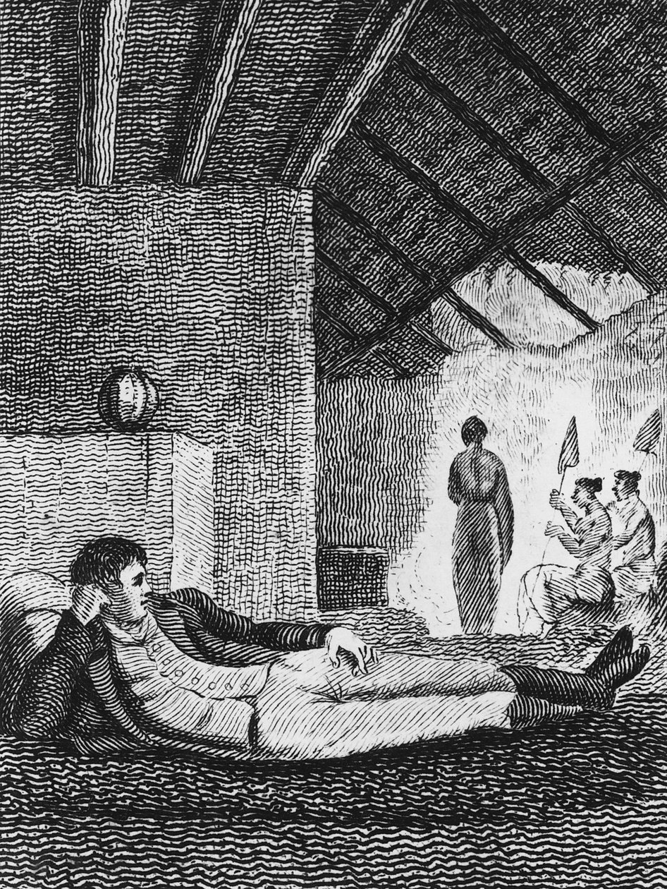 Park Resting in a Native Hut During His Travels by Mungo Park