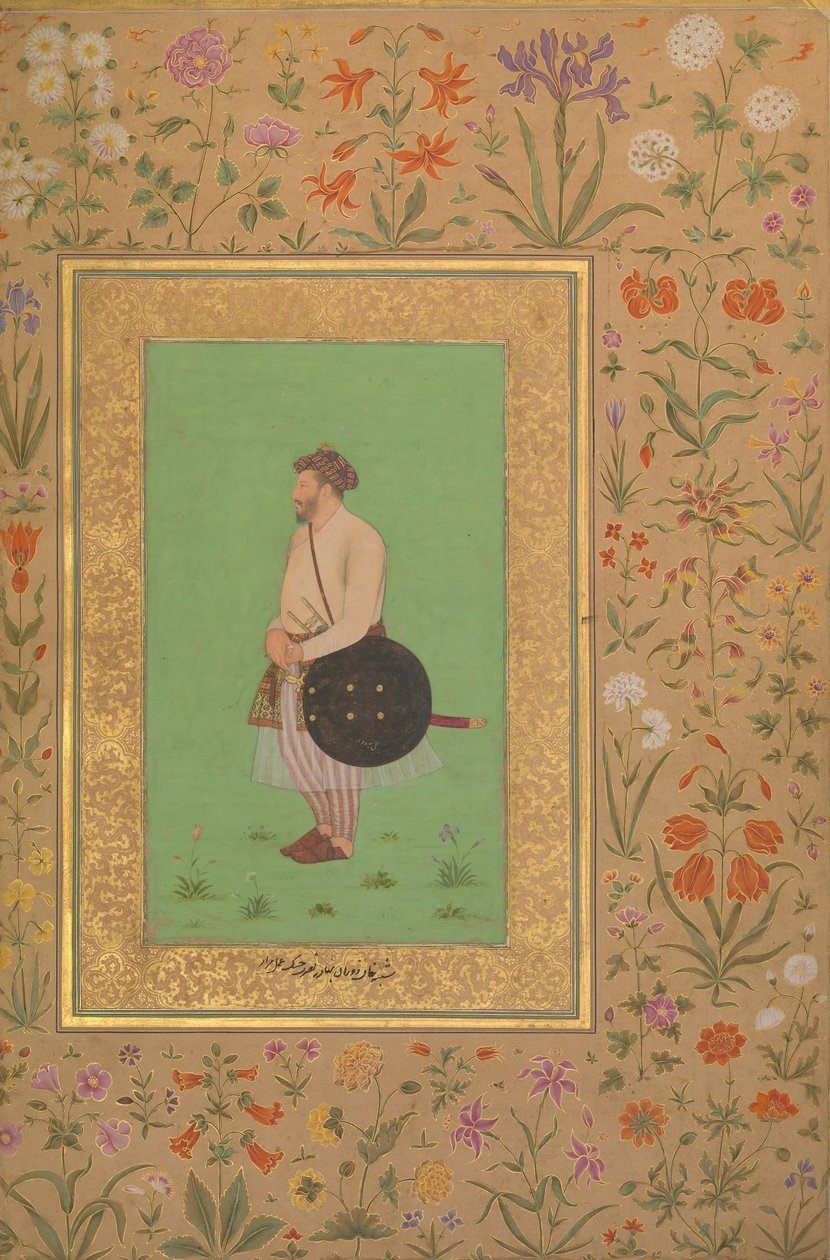 Portrait of Khan Dauran Bahadur Nusrat Jang, Folio from the Shah Jahan Album by Murad