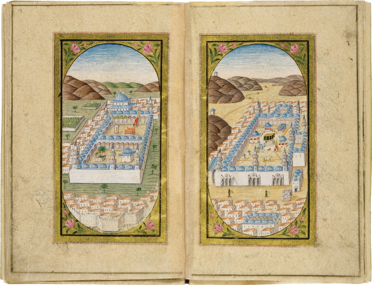 Al-Masjid al-Nabawi and Masjid al-Haram, 1783 by Mustafa Halimi