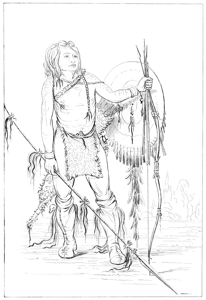 Comanche chief, the great Comanche village, 1841 by Myers and Co