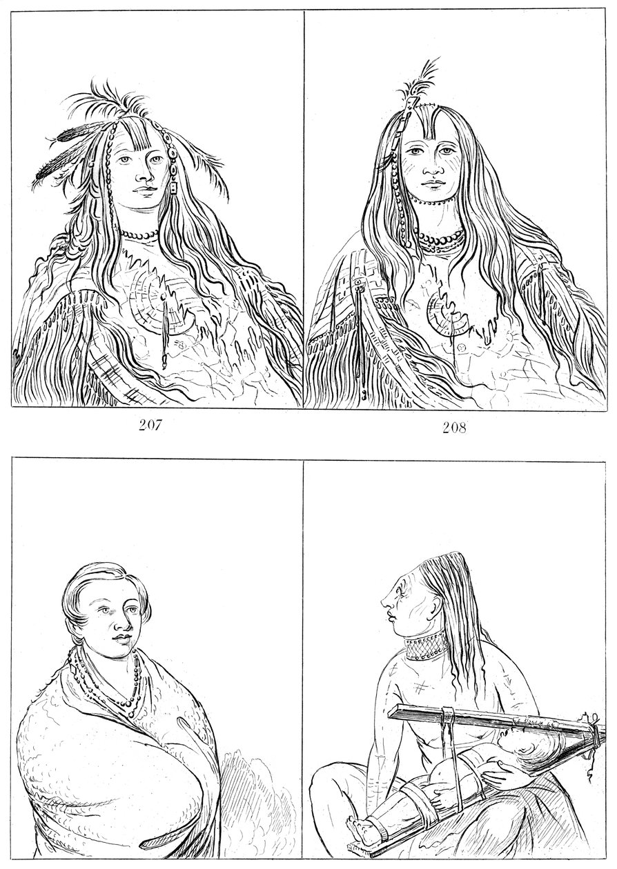 Flatheads, Nez Perces and Chinooks, 1841 by Myers and Co