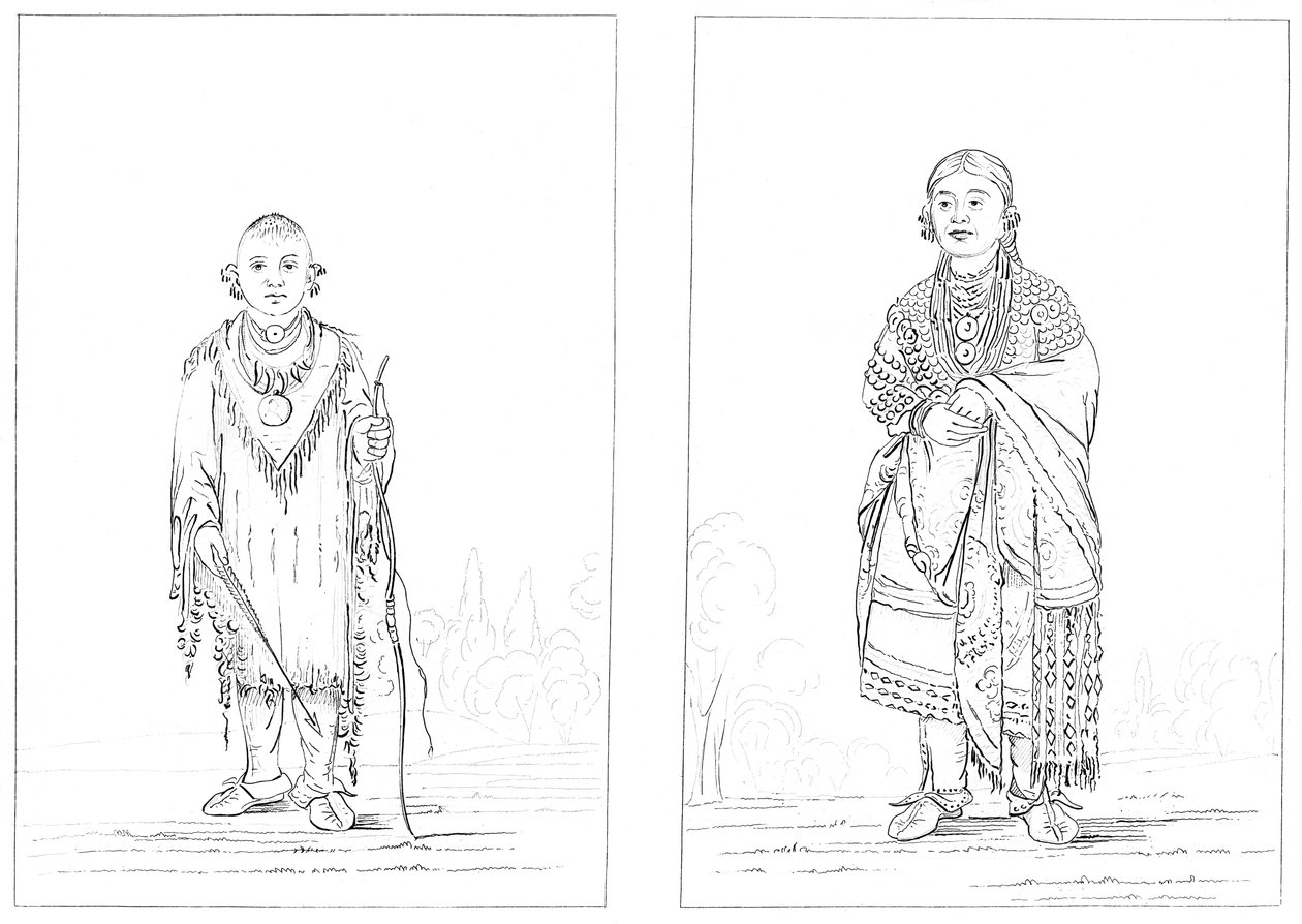 Sac and Fox Indians, 1841 by Myers and Co