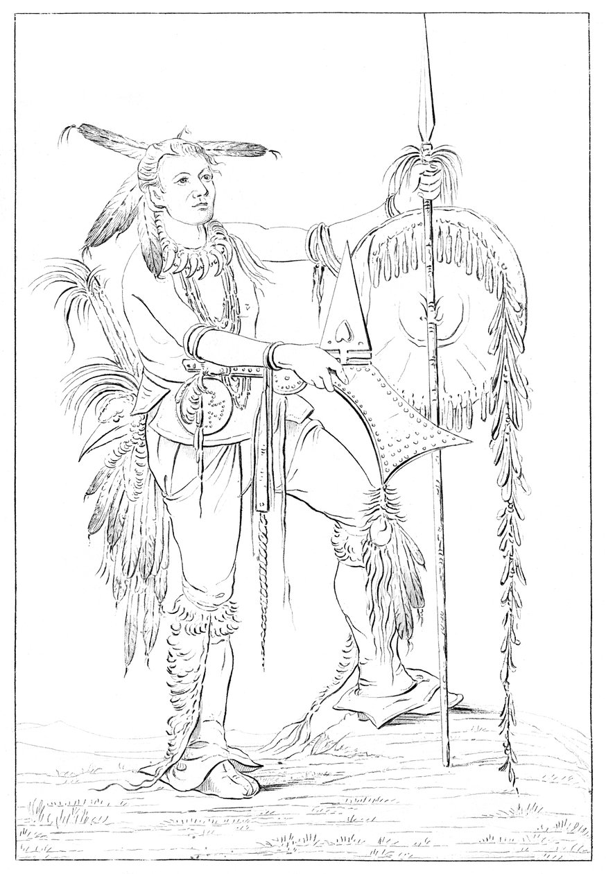 Sac or Fox brave, Rock Island, Upper Mississippi by Myers and Co