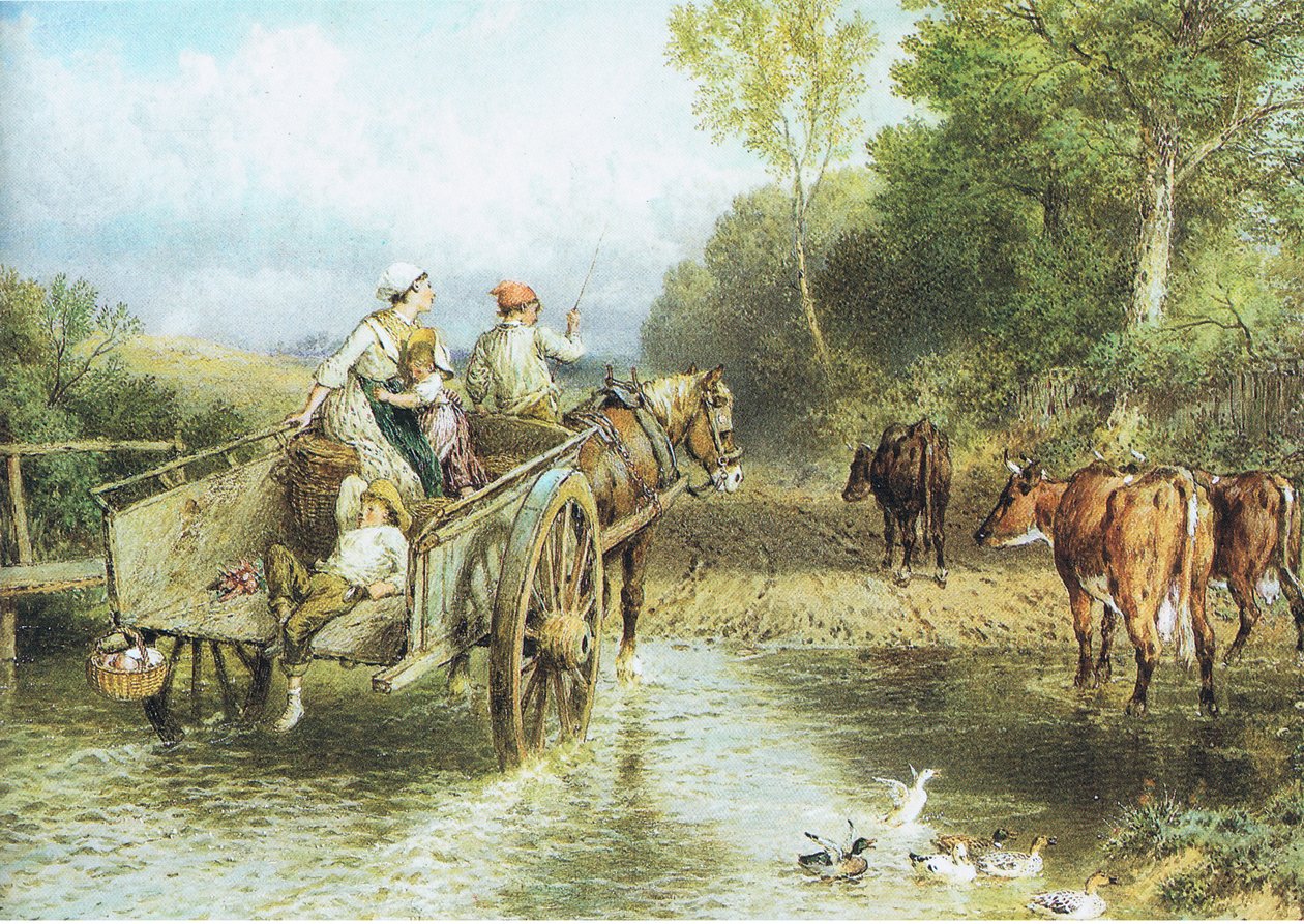 Returning from the Market by Myles Birket Foster