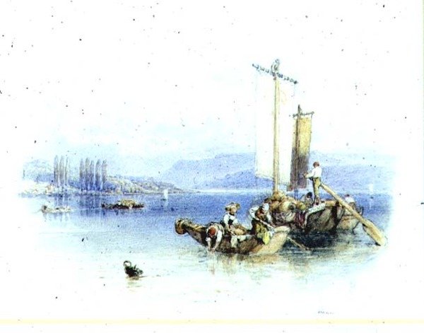 Lake Como, Italy by Myles Birket Foster