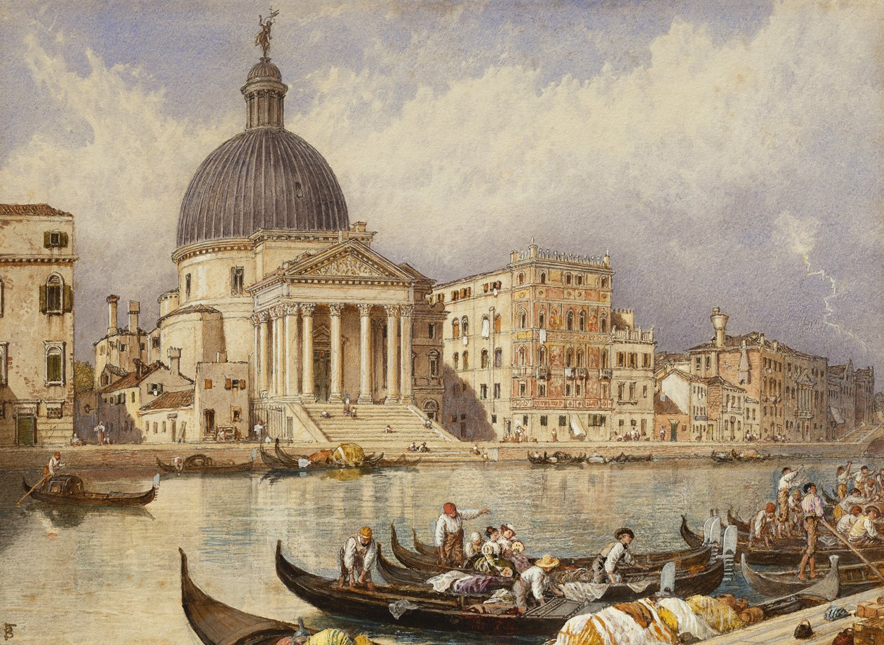 The Church of San Simone and San Guida by Myles Birket Foster