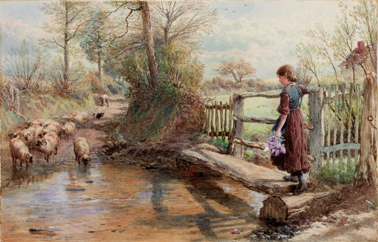 View in Surrey, about 1863-1890 by Myles Birket Foster