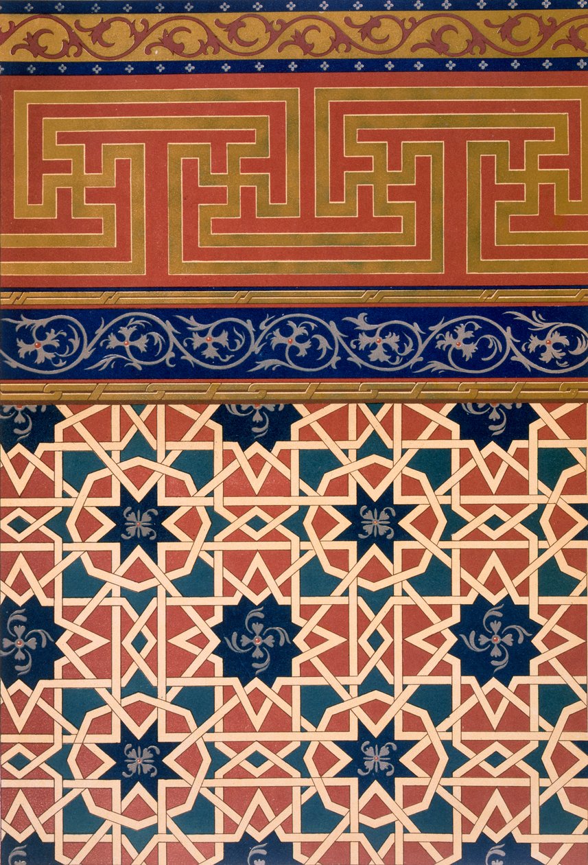Architectural Decoration, prob mosaic work, inc border, 19th century by N. Simakoff