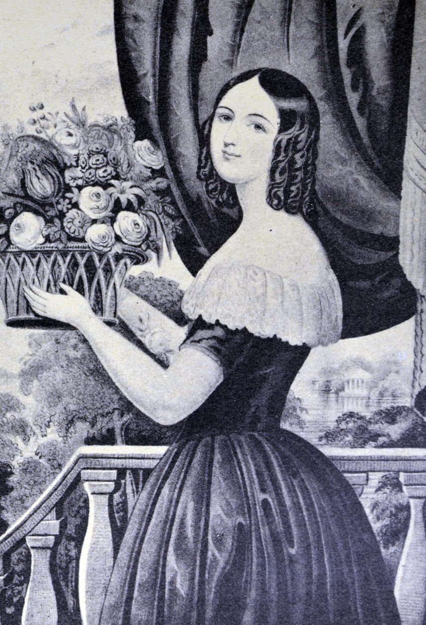 The Flower Girl by N. and Ives, J.M. Currier