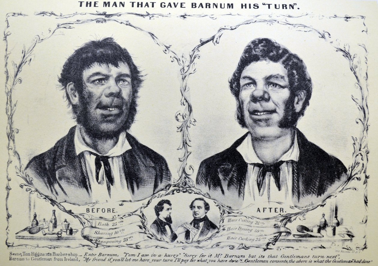 The Man That Gave Barnum His Turn by N. and Ives, J.M. Currier