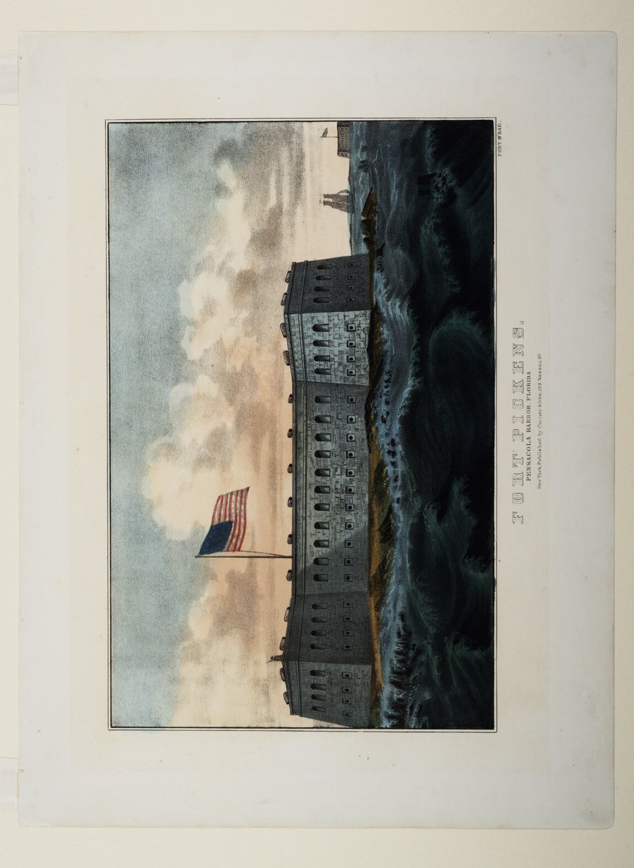 Fort Pickens, c.1862 by N. and Ives, J.M. Currier