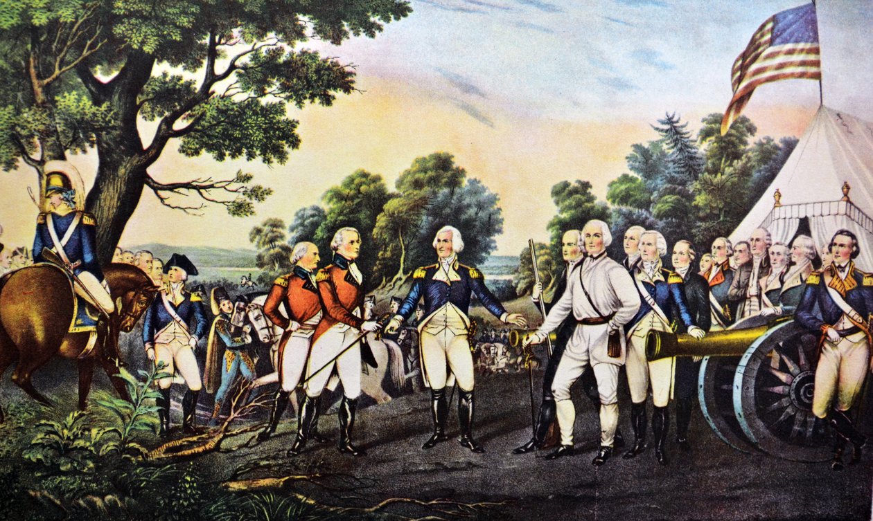 Surrender of General Burgoyne at Saratoga N.Y. Oct 17th 1777 by N. and Ives, J.M. Currier