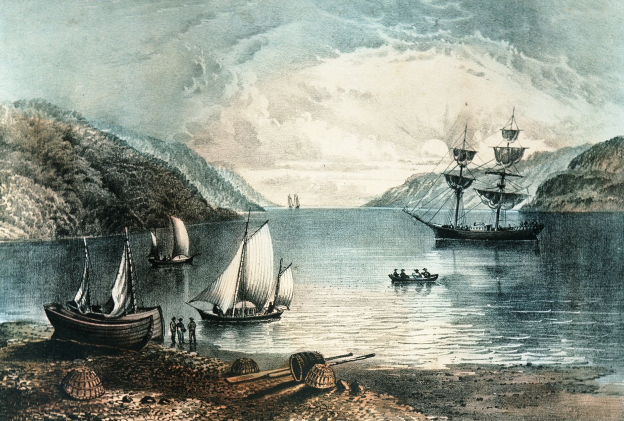 The Bay of Annapolis, c.1880 by N. and Ives, J.M. Currier