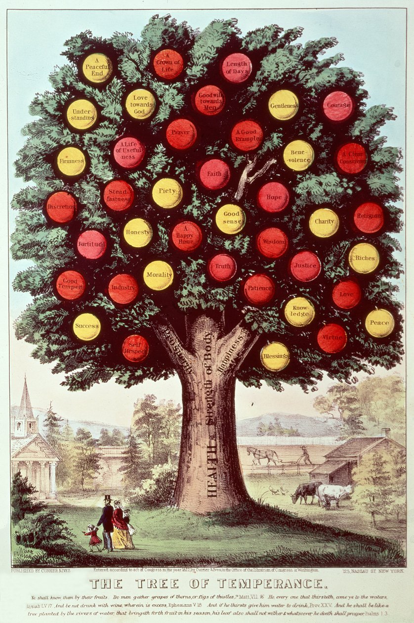 The Tree of Temperance, 1872 by N. and Ives, J.M. Currier