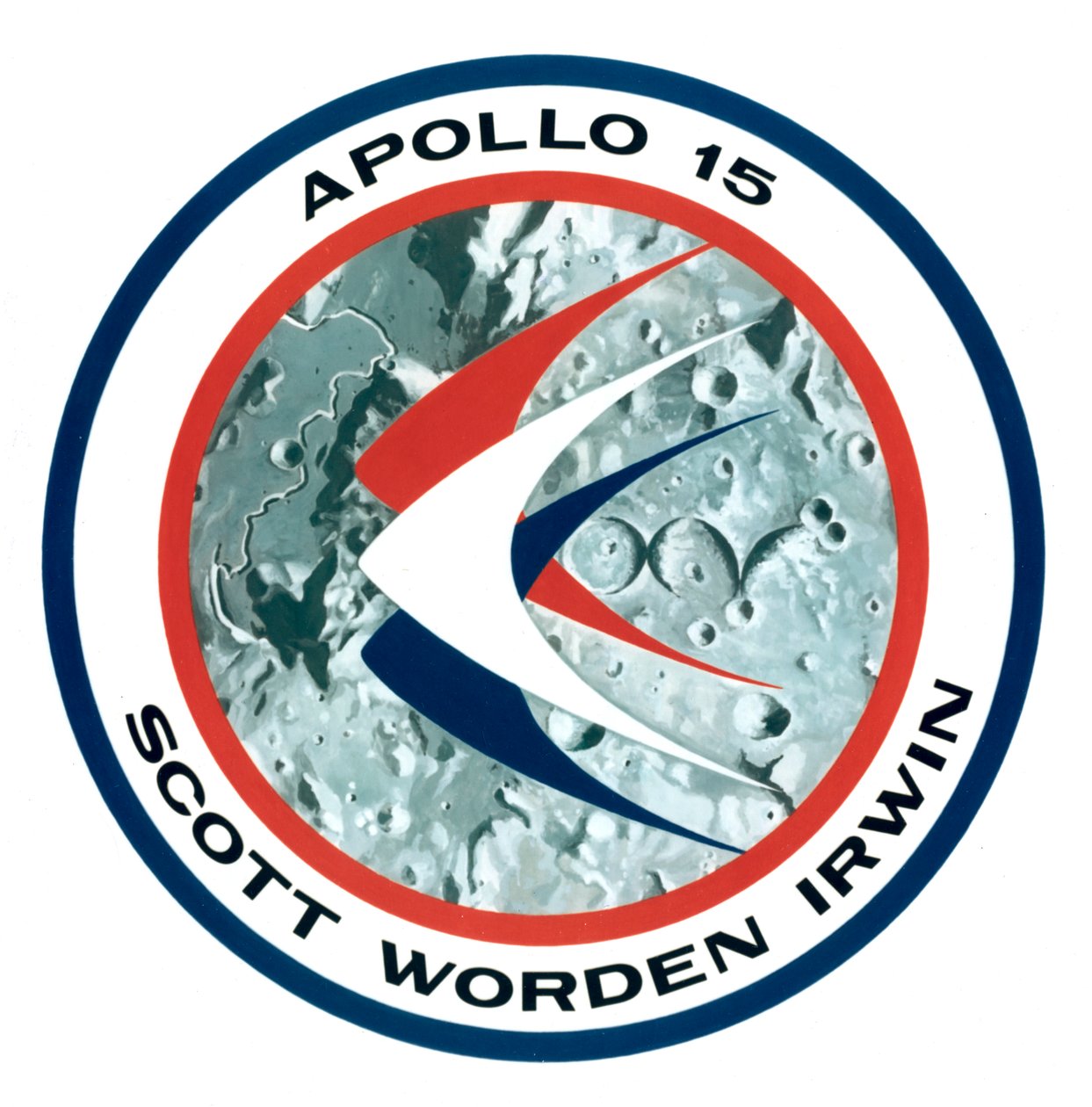 The Apollo 15 lunar mission insignia, 1971 by NASA Images